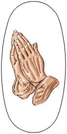 DASOV 516 BZ WT Bronze Praying Hands White Background copy